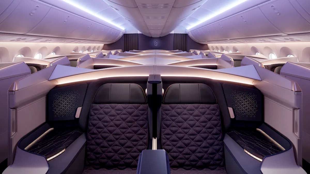 the inside of a plane