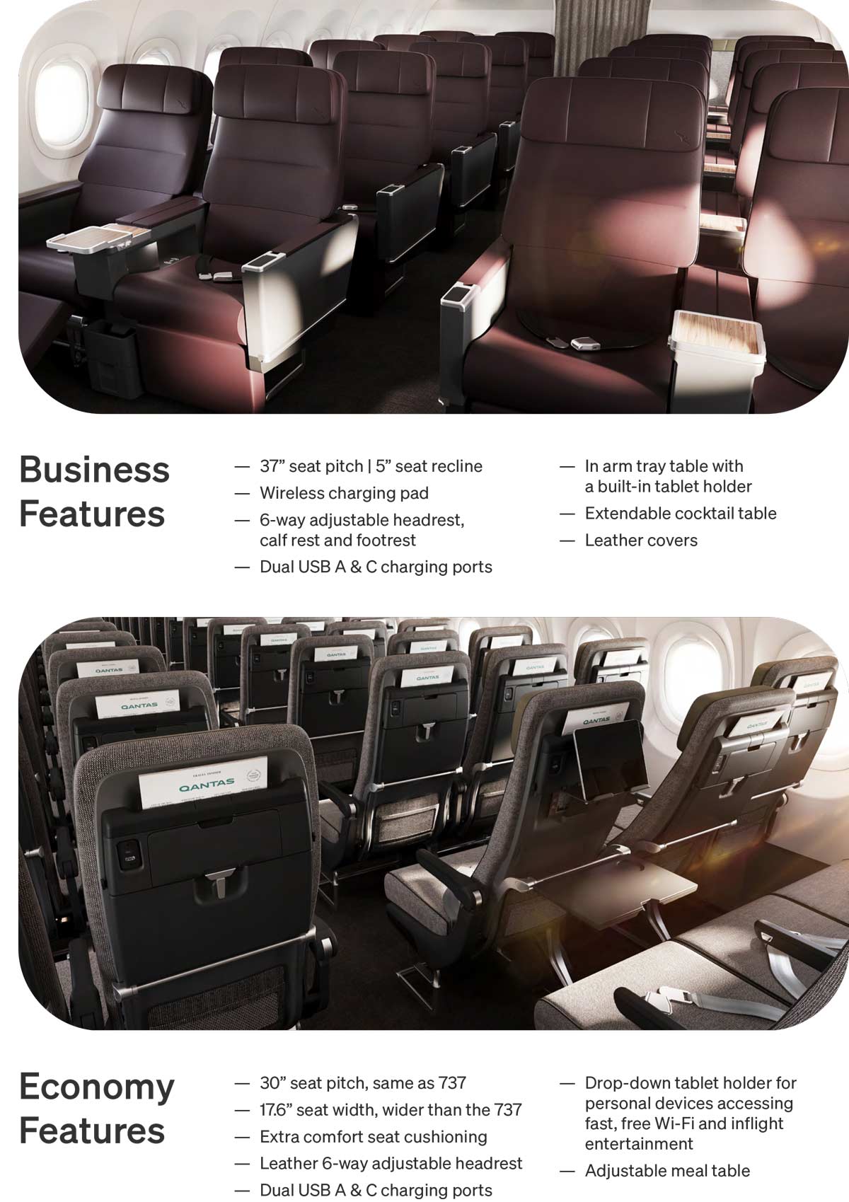 a close-up of a business seat