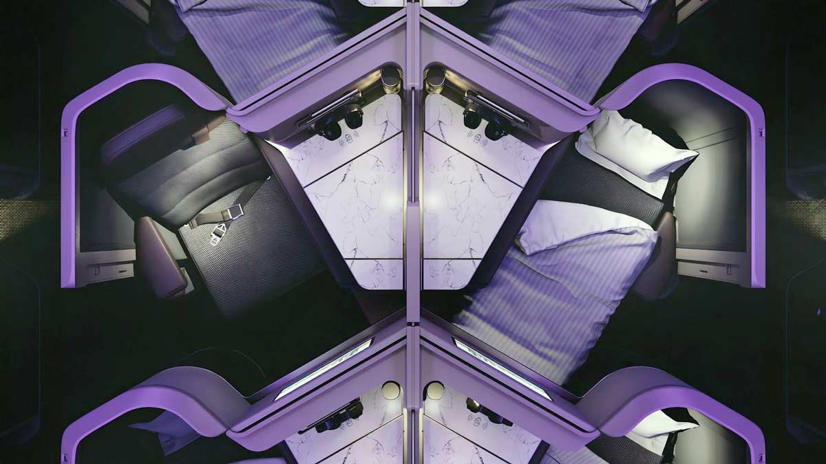 a group of seats in a plane