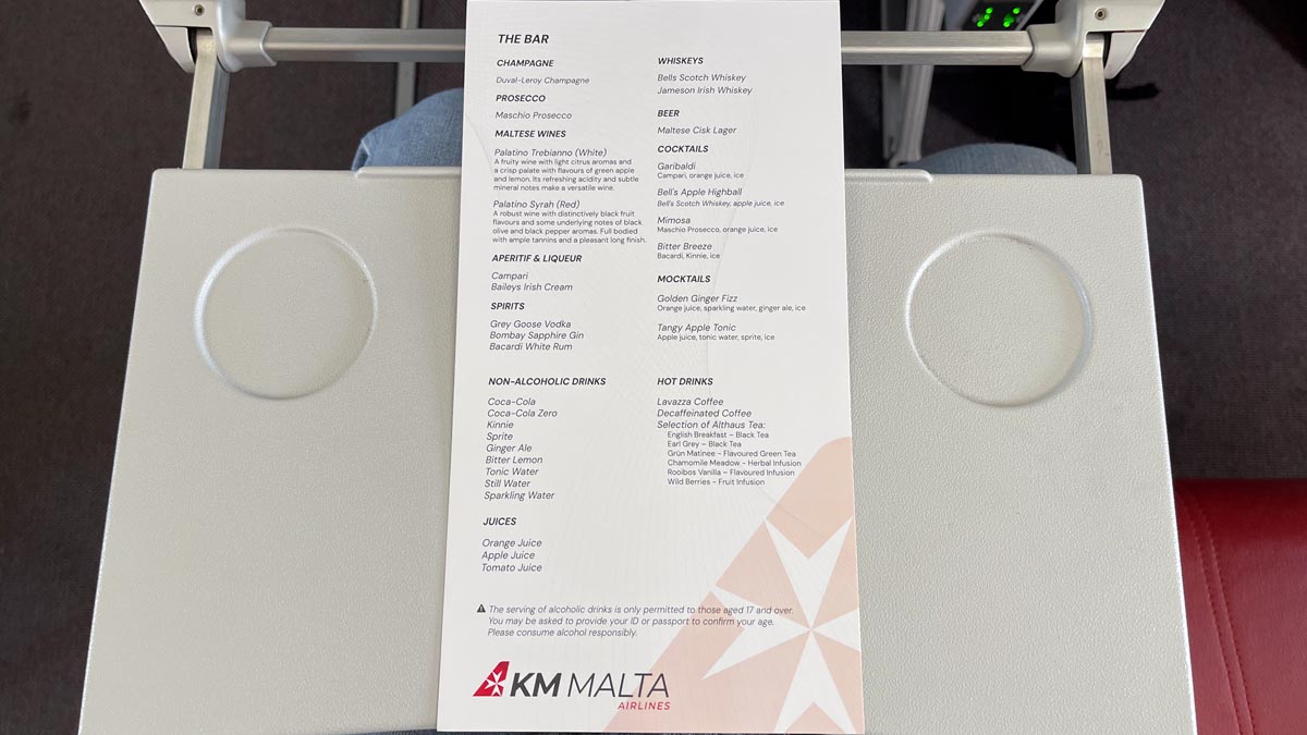a menu on a table
