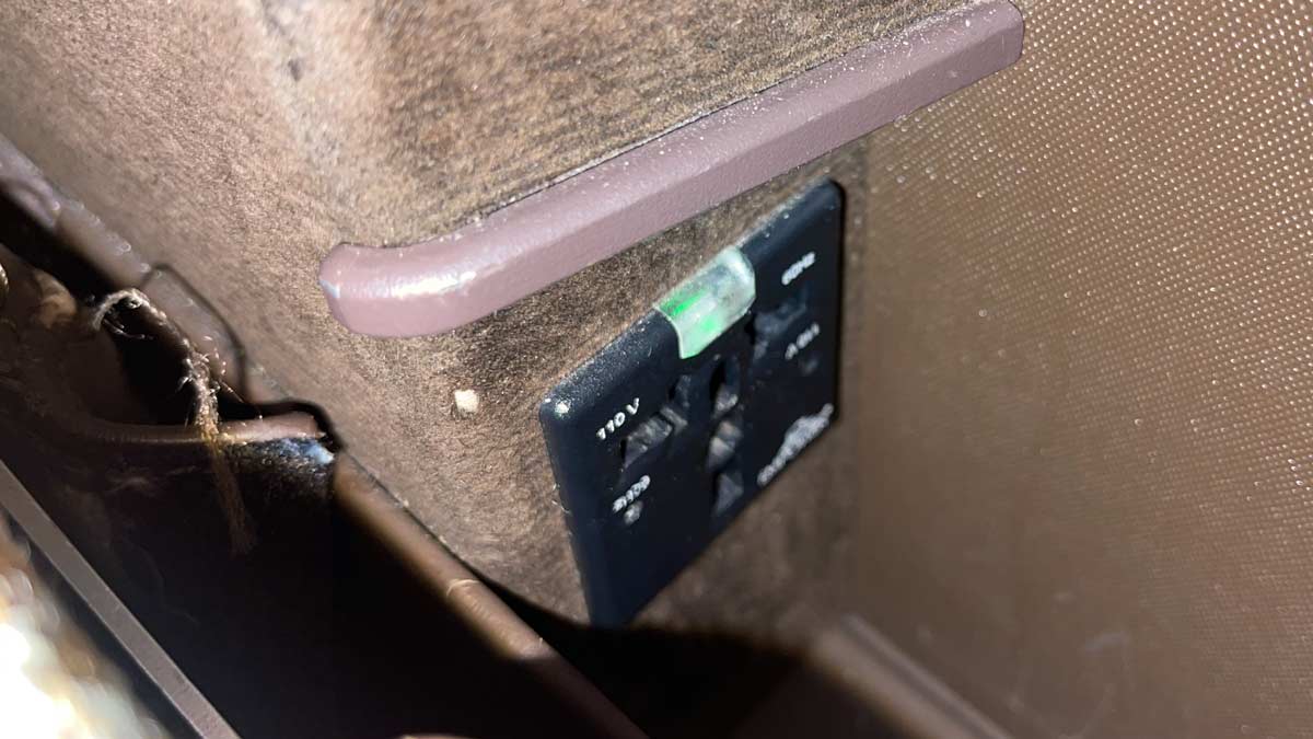 a close up of a power outlet