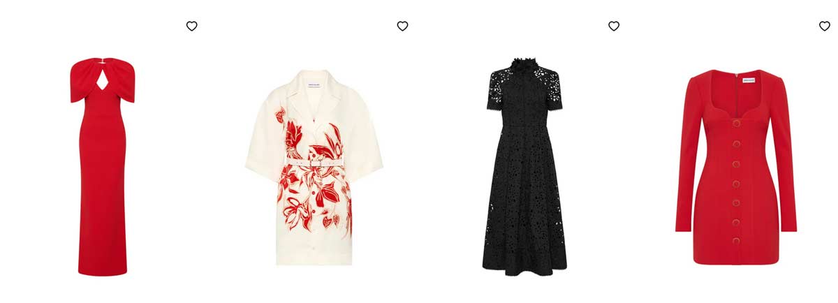 a collage of dresses