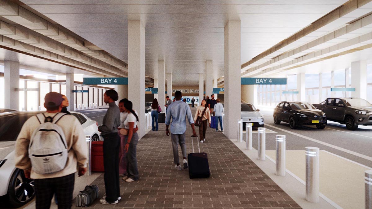 a group of people in a terminal