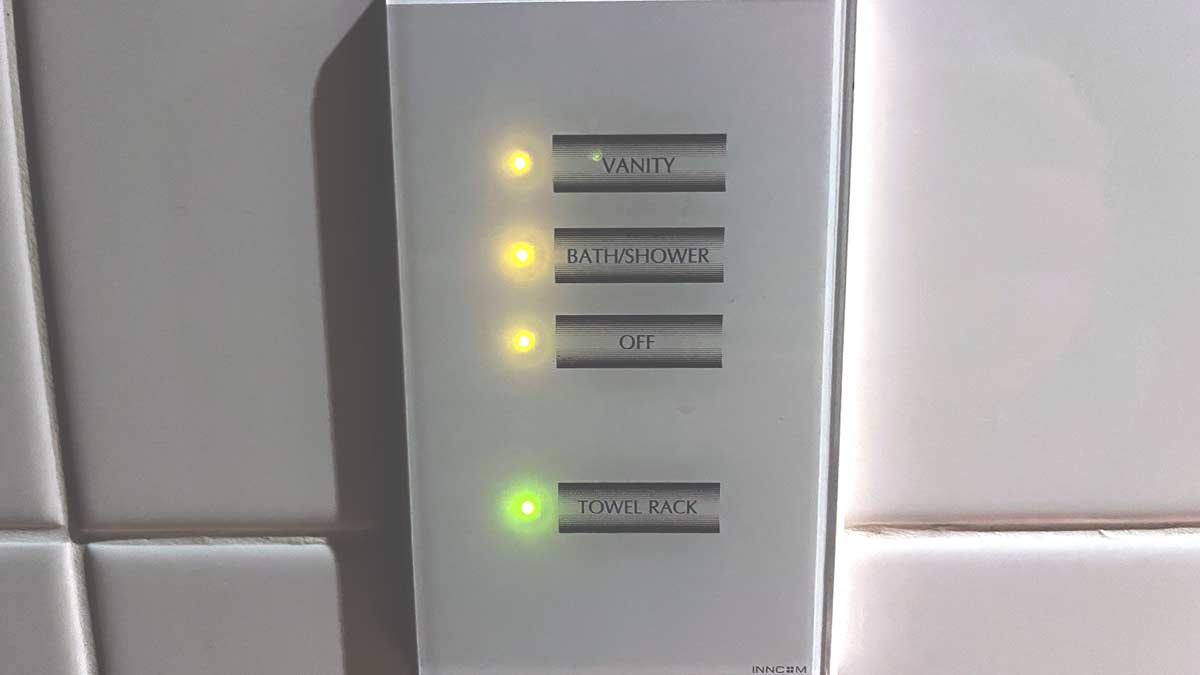a white rectangular object with lights on it