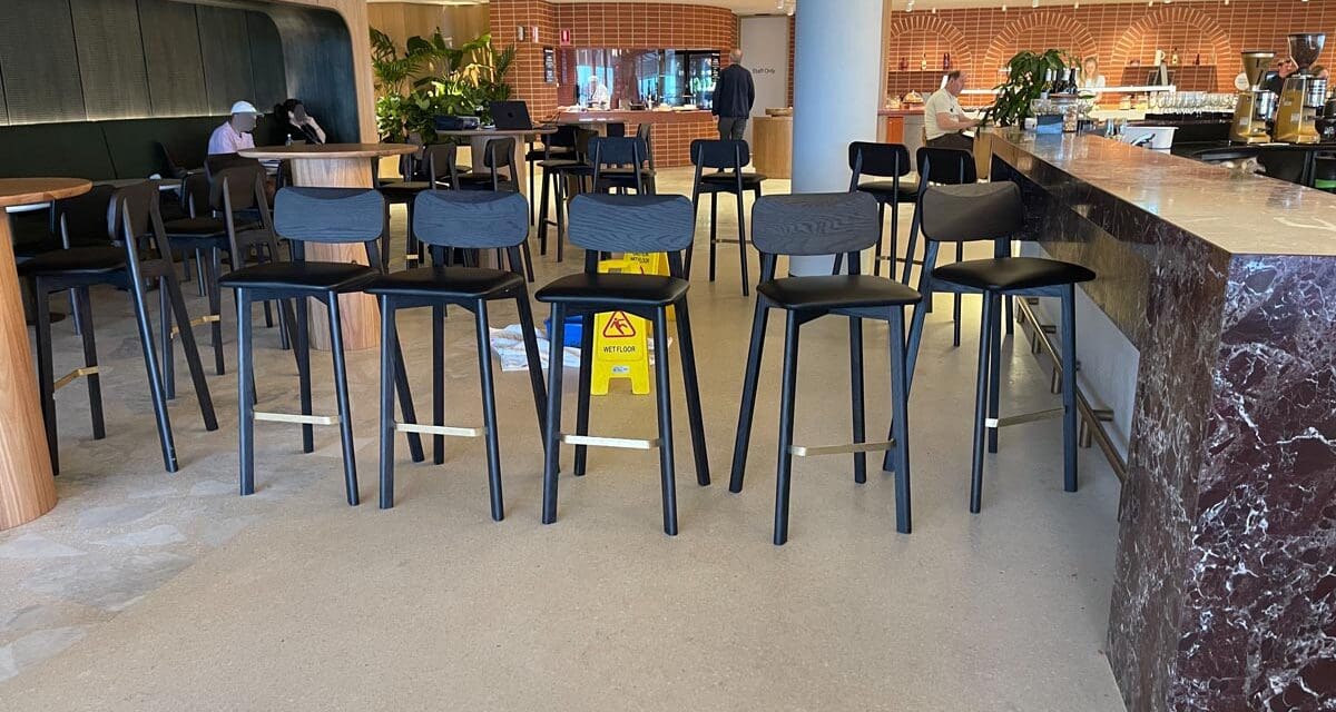 LOUNGE REVIEW: Adelaide Qantas Business Class lounge — ceiling leaks already