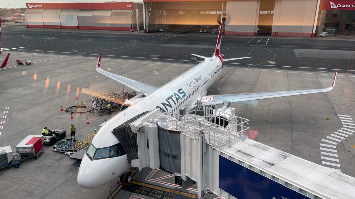an airplane on the runway