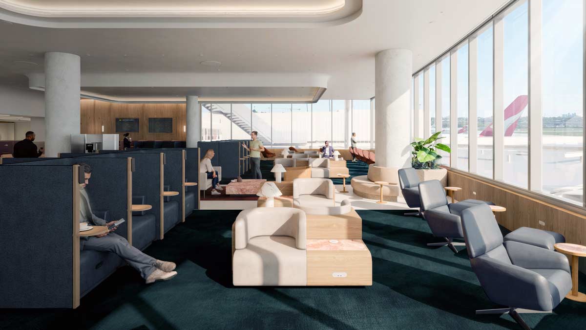 a man sitting in a lounge area