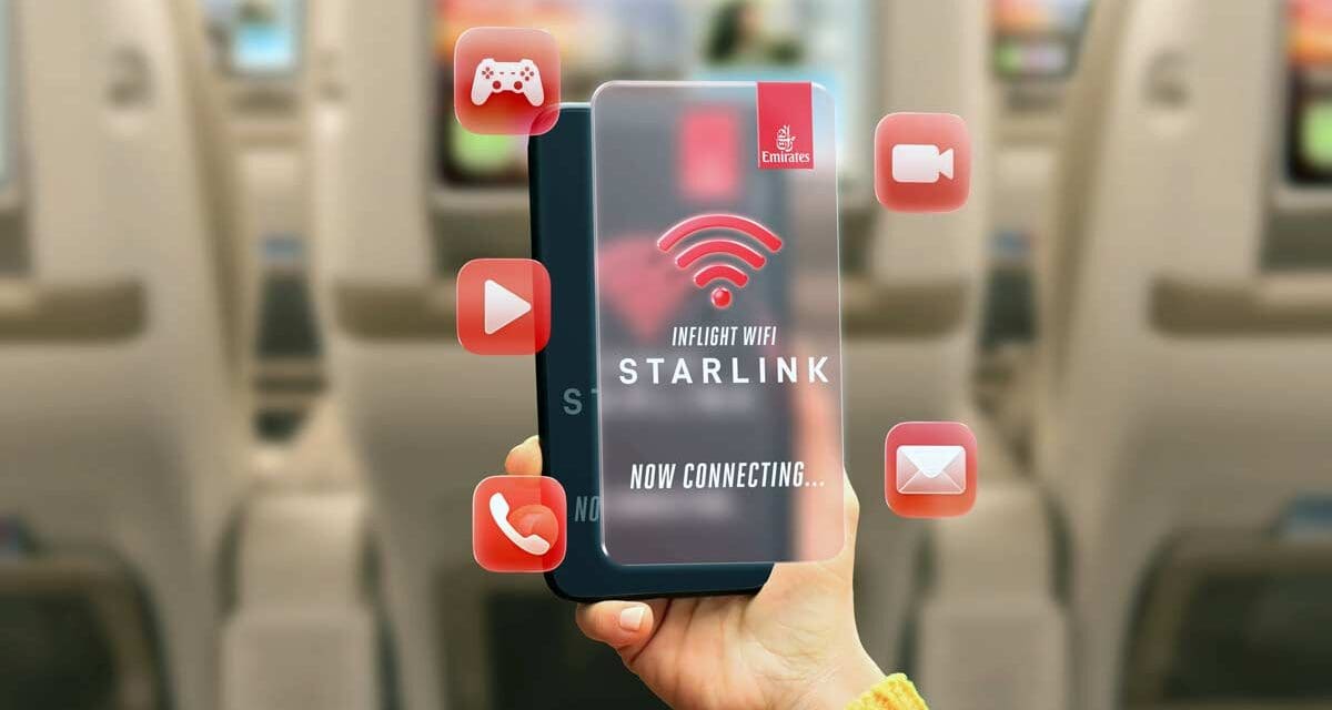 EMIRATES: to roll out free Starlink WiFi for all cabins