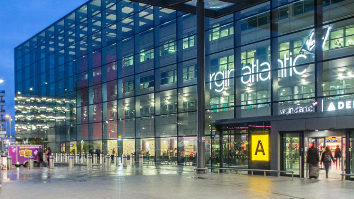 a building with glass windows