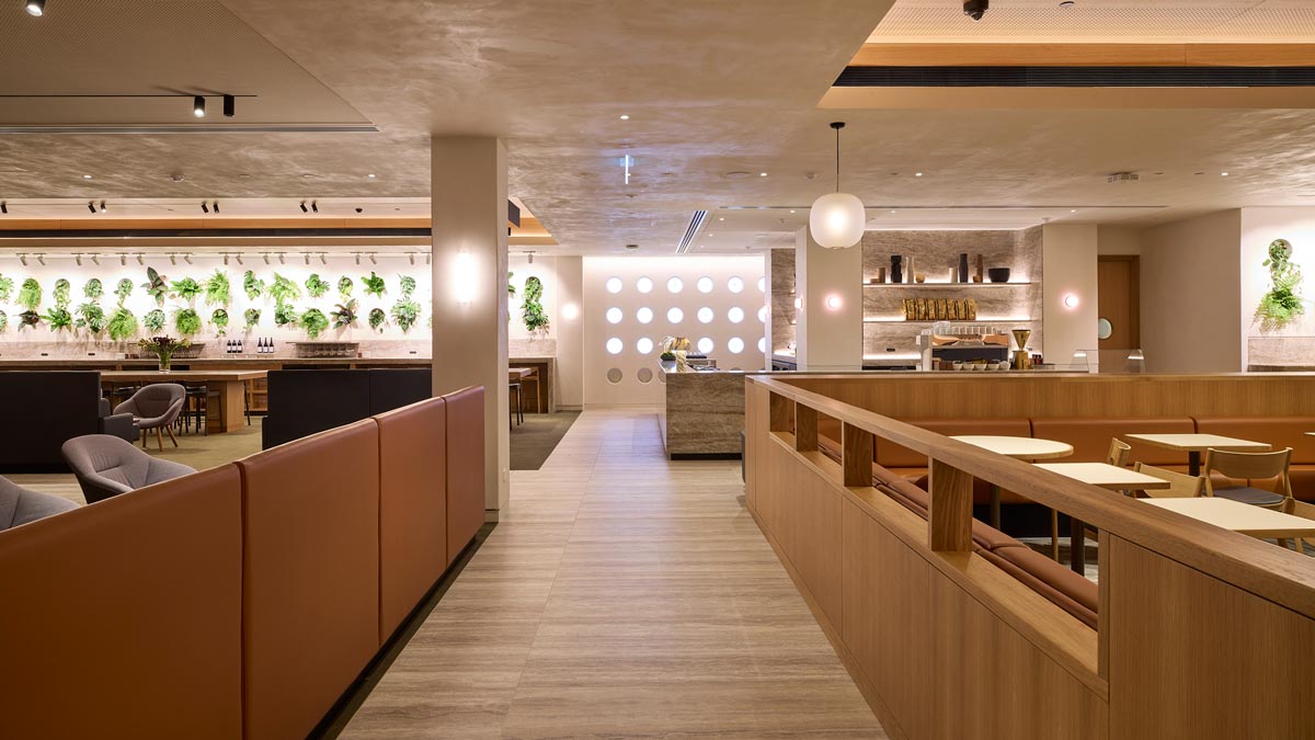 a room with a counter and a bar