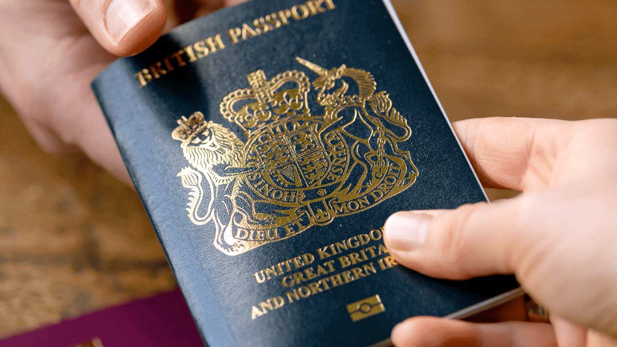 a person holding a passport