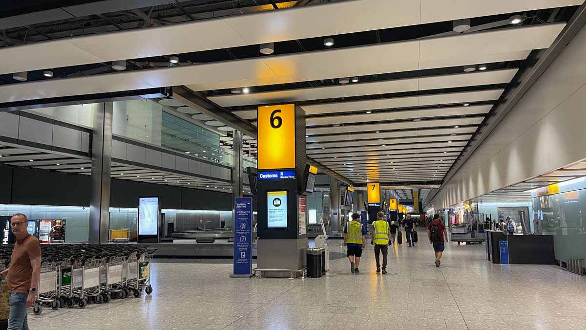 people in an airport terminal