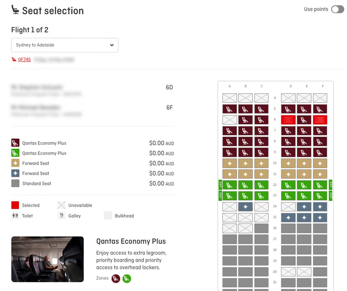 a screenshot of a flight selection