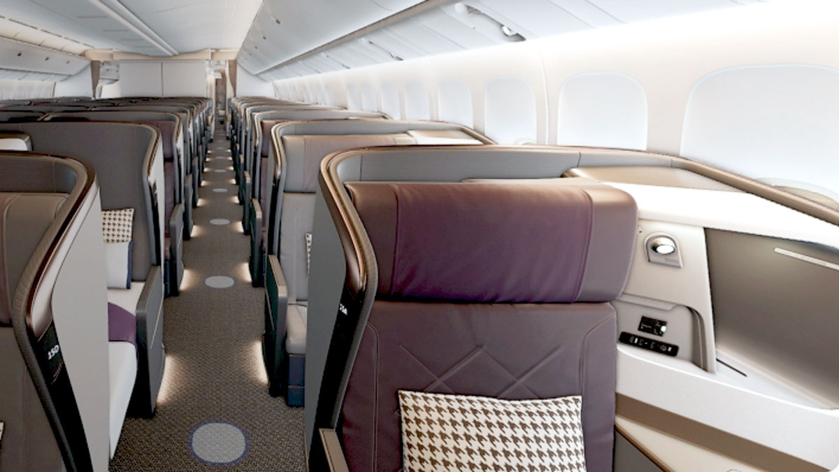 a row of seats on an airplane