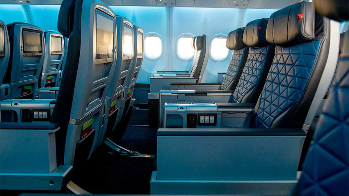 the seats in an airplane