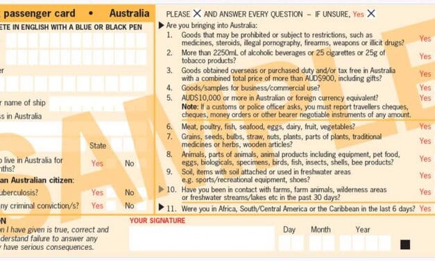BORDER FORCE: Melbourne Airport pilots digital Australia Travel Declaration form with Qantas